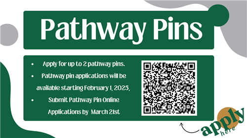 QR code to apply for Pathway Pins 2025